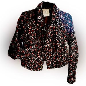 Vintage Floral Motorcycle Jacket
